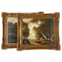 B.CREMER (Xxème) "Paysages de campagne",