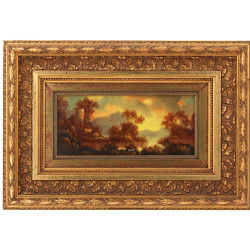 CASALE (Xxème) "Paysage automnal", huile