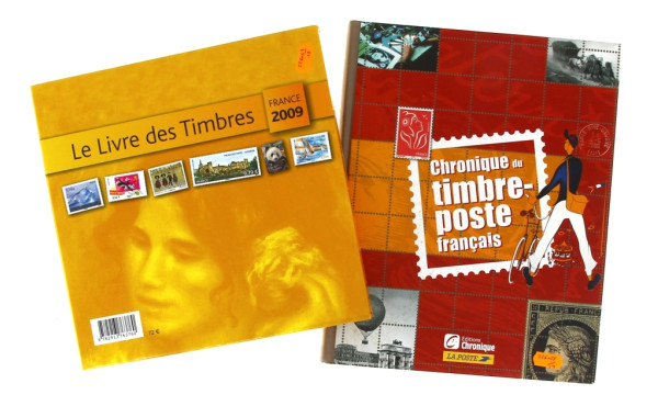 Lot comprenant le livre des timbres 2009