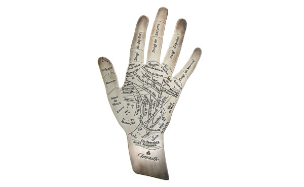 CHRISTOFLE - Main divinatoire en métal a