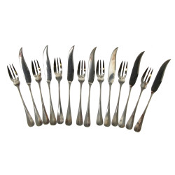 BOULENGER - 7 petits couverts à poisson 