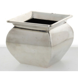 Vase ou petit cache-pot en métal argenté