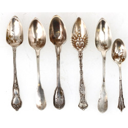 Lot de 6 petites cuillères en argent : 3