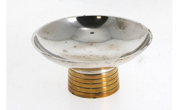 Coupelle sur piédouche en métal argenté 