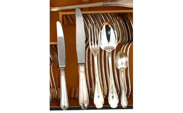 ALFENIDE - Ménagère en métal argenté com