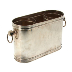 Raffraîchissoir double en métal argenté,