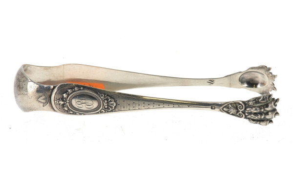 Pince à sucre en argent, poinçon minerve