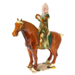 CHINE milieu Xxème - Cavalier en terre c