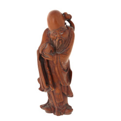 Sage de la longévité, bois sculpté, H 19
