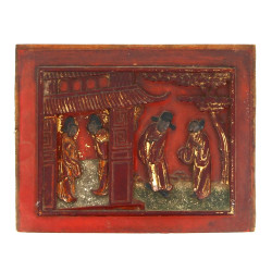 CHINE XIXème - Petit panneau de meuble e