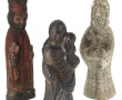 Lot de 3 statuettes religieuses dont une