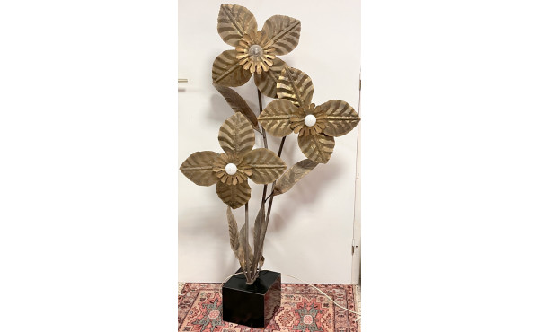 Lampadaire FLEURS années 70/80, 3 tiges 