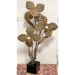 Lampadaire FLEURS années 70/80, 3 tiges 