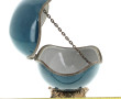Coffret de forme ovoïde en céramique ble