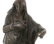 Vierge agenouillée filant en bronze sur 