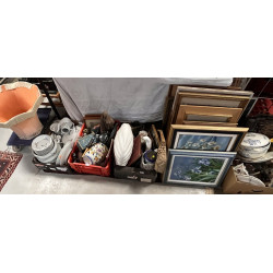 VIDE RESERVE - Lot de bibelots, encadrem
