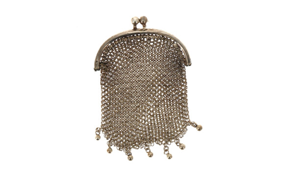 Porte-monnaie en argent et maille d'arge