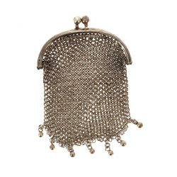 Porte-monnaie en argent et maille d'arge