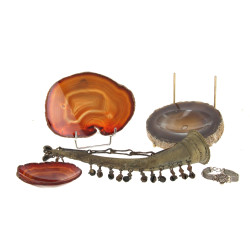 Instrument de musique en Dhokra, L 35 cm