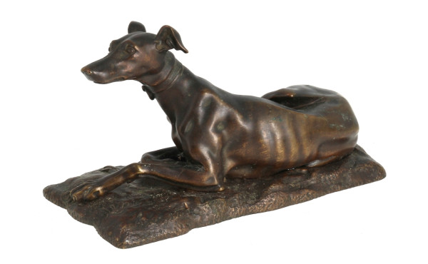 Ecole Française XIXème "Lévrier couché",