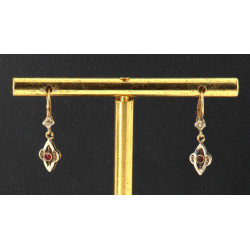 Paire de petites BO anciennes en or jaun