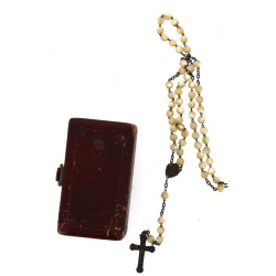 Chapelet ancien en argent, poinçon crabe