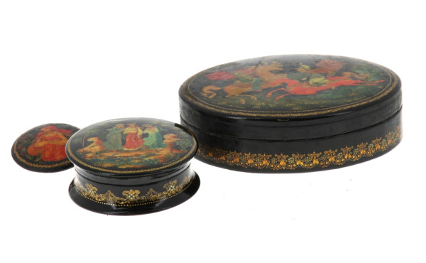 Russie - 2 coffrets en laque en laque no