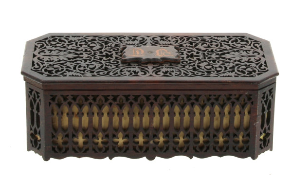 Coffret fin XIXème décor cathédrale et r