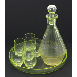 Service à liqueur en ouraline (plateau r