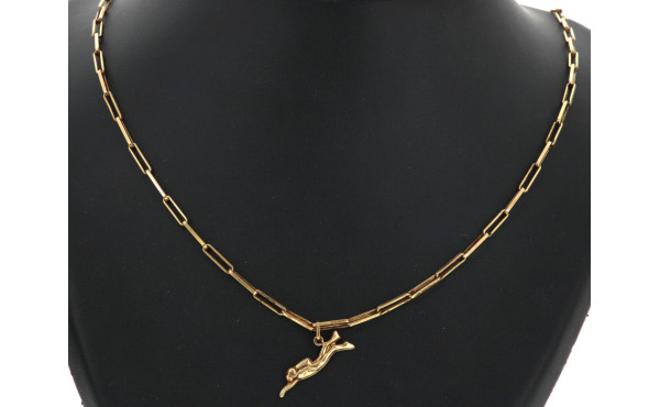 Chaîne en or jaune 18 cts à maille alter