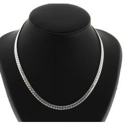 Collier maille plate en argent 925ème. L