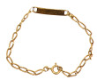 Gourmette gravée en or jaune 18 cts, poi