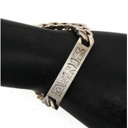 Gourmette en argent, poinçon crabe, poid