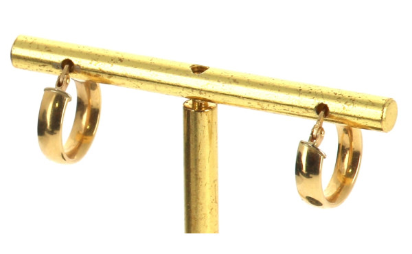 Paire de petites BO créoles en or jaune 