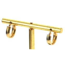 Paire de petites BO créoles en or jaune 