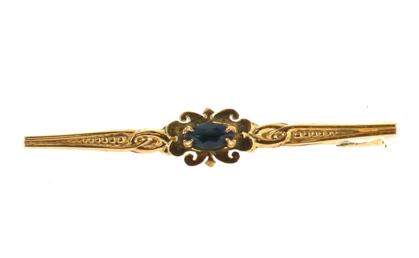 Broche barrette en or jaune 18 cts, poin