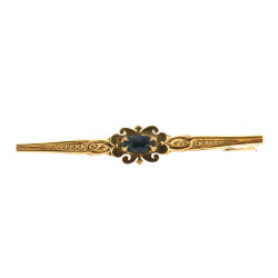 Broche barrette en or jaune 18 cts, poin