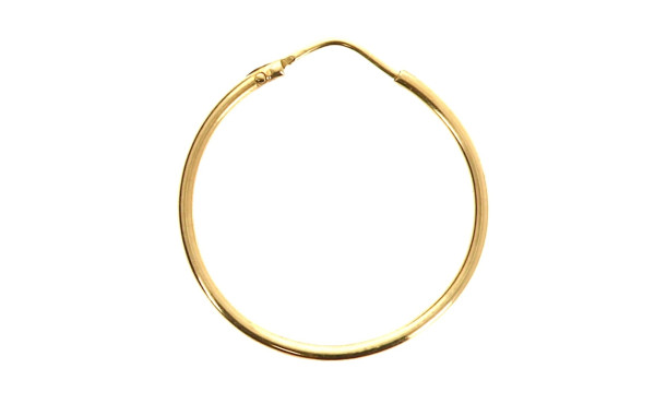 BO créole isolée en or jaune 14 cts (non