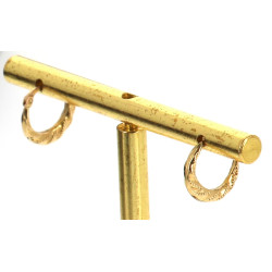 Paire de petites BO en or jaune 18 cts, 