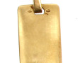 Pendentif plaque d'identité en or jaune 