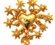 Christian Lacroix, Broche en métal doré 