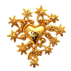 Christian Lacroix, Broche en métal doré 