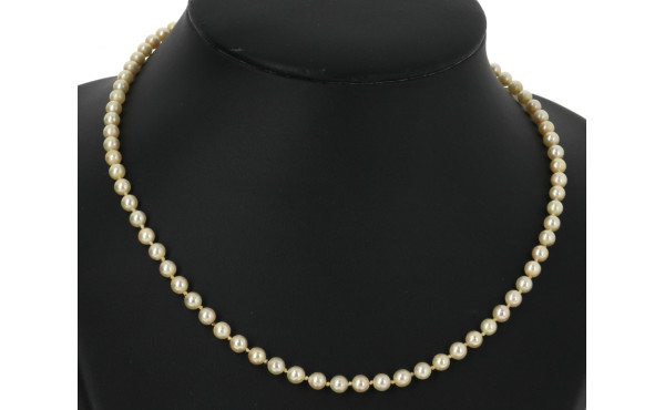 Collier shoker de 75 perles de culture, 