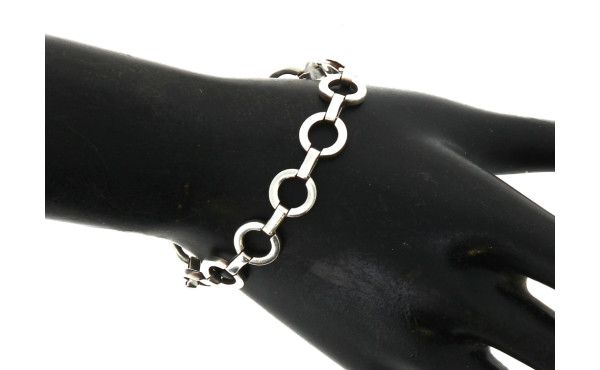 Bracelet en argent 925ème, mailles circu
