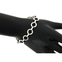 Bracelet en argent 925ème, mailles circu