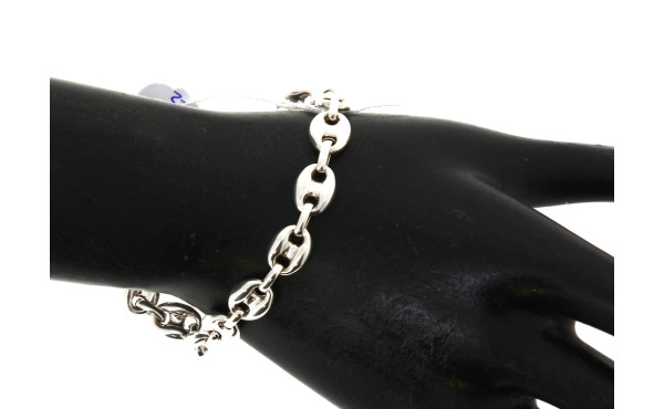 Bracelet en argent 925ème, maille grains