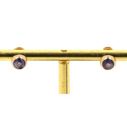 Paire de puces d'oreilles en or jaune 18