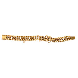 Bracelet maille gourmette en or jaune 18