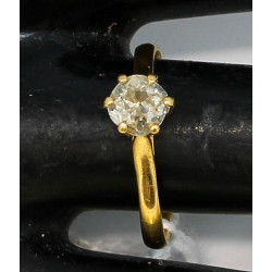 Bague solitaire diamant taille ancienne 