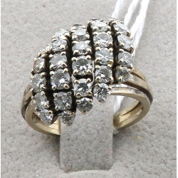 Bague en or 18 cts, poinçon tête d'aigle